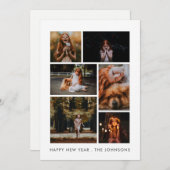 フォトコラージュパーソナライズされた新年 シーズンカード (正面/裏面)
