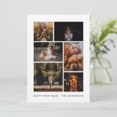 フォトコラージュパーソナライズされた新年 シーズンカード (スタンド正面)