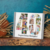 フォトコラージュパーソナライズされた番号40誕生日 フォトプラーク (側面)