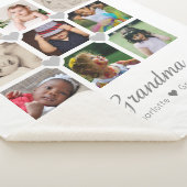 フォトコラージュパーソナライズされた9枚の写真とハート シェルパブランケット (3/4)