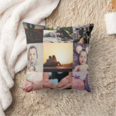 フォトコラージュパーソナライズされた9枚の写真 クッション (ブランケット)