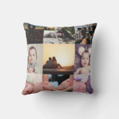 フォトコラージュパーソナライズされた9枚の写真 クッション (裏面)