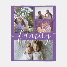 フォトコラージュパーソナライズされたDIYカスタムファミリー フリースブランケット