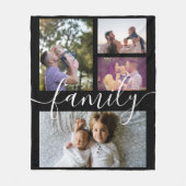 フォトコラージュパーソナライズされたDIYカスタムファミリー フリースブランケット (正面)
