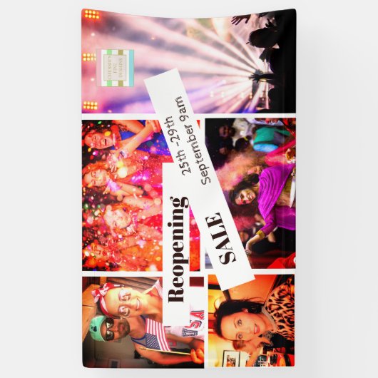 フォトコラージュパーティー画像販売 横断幕 (縦)