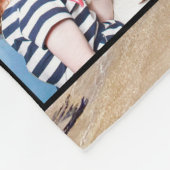 フォトコラージュビーチ私たちは家族 フリースブランケット (角)