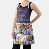 フォトコラージュピンク紫の母親モダンの日のエプロン エプロン (インサイチュ)