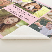 フォトコラージュピンク シェルパブランケット (3/4)