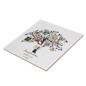 フォトコラージュファミリーツリーパーソナライズされたテンプレート タイル (側面)