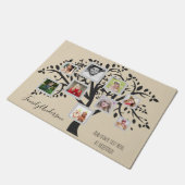 フォトコラージュファミリーツリーパーソナライズされたテンプレート ドアマット (アングル)