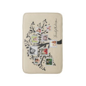 フォトコラージュファミリーツリーパーソナライズされたテンプレート バスマット (正面縦)