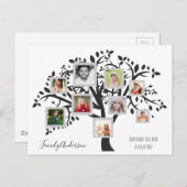 フォトコラージュファミリーツリーパーソナライズされたテンプレート ポストカード (正面/裏面)