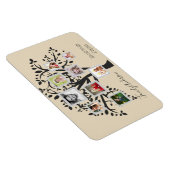 フォトコラージュファミリーツリーパーソナライズされたテンプレート マグネット (右側)