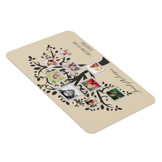 フォトコラージュファミリーツリーパーソナライズされたテンプレート マグネット (右側)