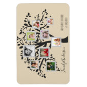 フォトコラージュファミリーツリーパーソナライズされたテンプレート マグネット (縦)