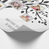 フォトコラージュファミリーツリーパーソナライズされたテンプレート ラッピングペーパー (角)