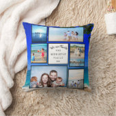 フォトコラージュファミリービーチ クッション (ブランケット)