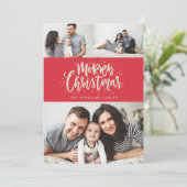 フォトコラージュファミリーホリデーフォトカード シーズンカード (スタンド正面)