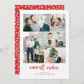 フォトコラージュファミリーホリデーフォトカード シーズンカード (正面/裏面)