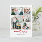 フォトコラージュファミリーホリデーフォトカード シーズンカード (スタンド正面)