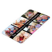 フォトコラージュファミリー懇親会パーソナライズされたブラック マグネット (左側)