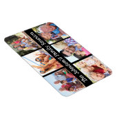 フォトコラージュファミリー懇親会パーソナライズされたブラック マグネット (右側)