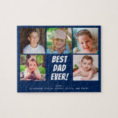 フォトコラージュファミリー最高のパパEver ジグソーパズル (横)