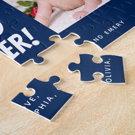 フォトコラージュファミリー最高のパパEver ジグソーパズル (側面)