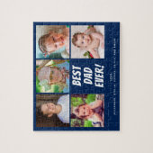 フォトコラージュファミリー最高のパパEver ジグソーパズル (縦)