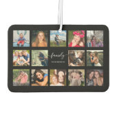 フォトコラージュブラックカスタム カーエアーフレッシュナー (裏面)