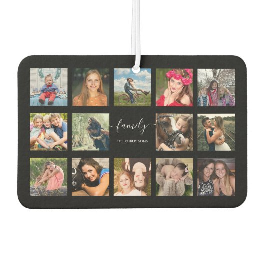 フォトコラージュブラックカスタム カーエアーフレッシュナー (正面)