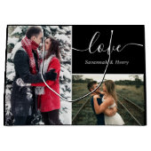 フォトコラージュブラックラブ脚本 ラージペーパーバッグ (正面)