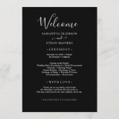 フォトコラージュブラック結婚式 プログラム (裏面)