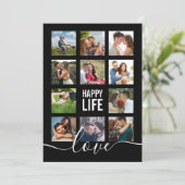 フォトコラージュブラック結婚式 プログラム (スタンド正面)