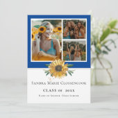 フォトコラージュブルーサンフラワーイエロー院生Anou 案内状 (スタンド正面)