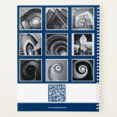 フォトコラージュブルーホワイトスモールビジネスプランナー プランナー手帳 (裏面)