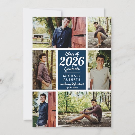 フォトコラージュブルー大学院 案内状 (正面)