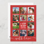 フォトコラージュベモダンリークリスマスホリデー シーズンカード (正面/裏面)