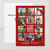 フォトコラージュベモダンリークリスマスホリデー  シーズンカード (正面/裏面)