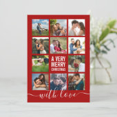 フォトコラージュベモダンリークリスマスホリデー  シーズンカード (スタンド正面)
