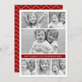 フォトコラージュホリデイフォトカード – レッド シーズンカード (正面/裏面)
