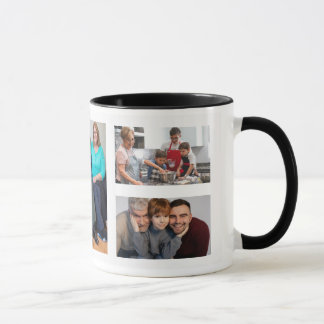 フォトコラージュマグカップ、カスタム5枚の写真入りコーヒーギフトCu マグカップ
