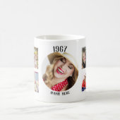 フォトコラージュマグ年生まれ誕生日ママパパ詳細 コーヒーマグカップ (中央)