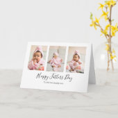 フォトコラージュミニマモダンリストファーザーズデイカード カード (黄色い花)