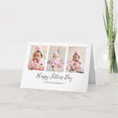 フォトコラージュミニマモダンリストファーザーズデイカード カード (正面)