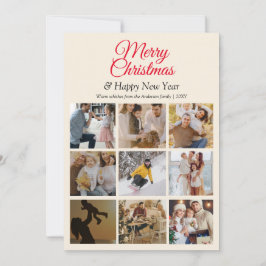 フォトコラージュミニマルシンプルクリスマスモダン カード