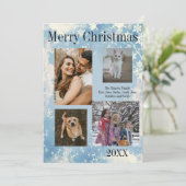 フォトコラージュメリークリスマスフラットホリデーカード シーズンカード (スタンド正面)