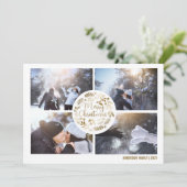 フォトコラージュメリークリスマスホリデーカード シーズンカード (スタンド正面)