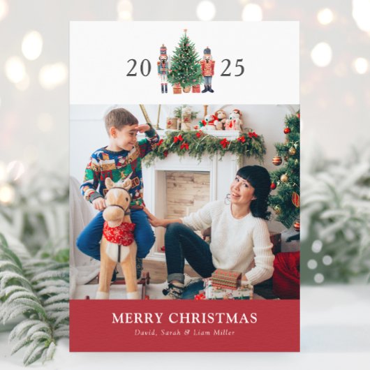 フォトコラージュメリークリスマスホリデーカード シーズンカード