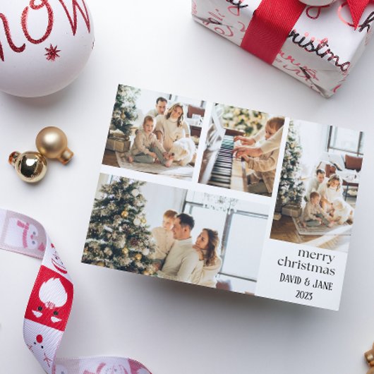 フォトコラージュメリークリスマスホリデーカード シーズンカード